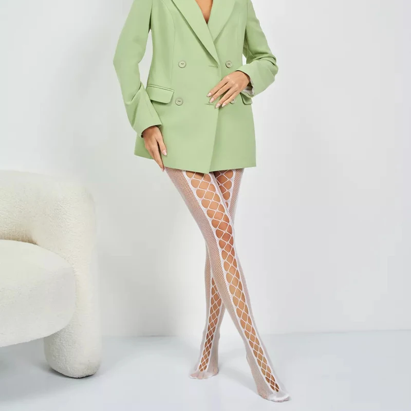 Sexy Hollow Out Fishnet Suspender Pantyhose Women High Waist Garter Belt Stockings Mesh Long Tights Lingerie image 4
