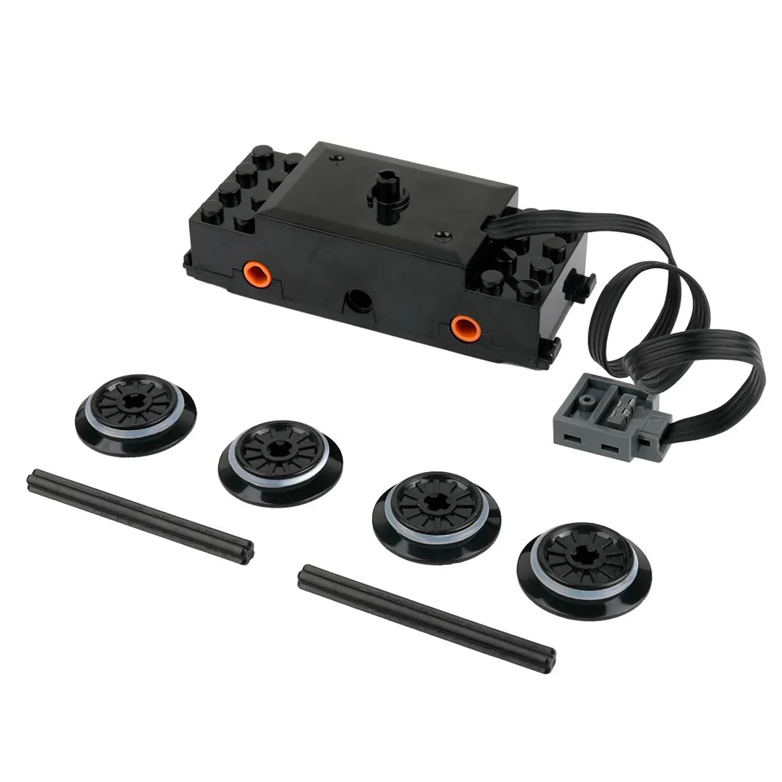 Bloques técnicos de Motor de vía de tren Moc, piezas de funciones de potencia, Control remoto + caja de batería AAA, ladrillos PF, accesorios de juguetes DIY