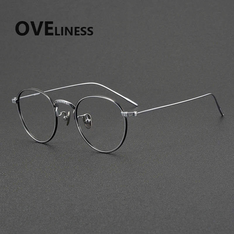 

2027 Fashion Comfortable Glasses frame Men Women Retro Pure Titanium Eyewear Luxury Optical Prescription myopia eyeglasses Frame