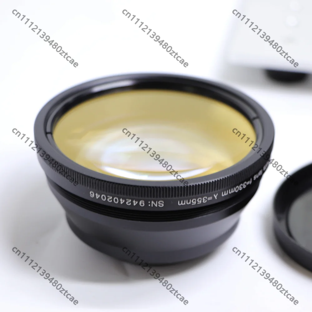 F-theta 355nm UV Laser Scan Lens 110X110mm 200X200mm 300X300mm Field Mirror for 3W/5W /10W/15W UV Laser Marking Machine