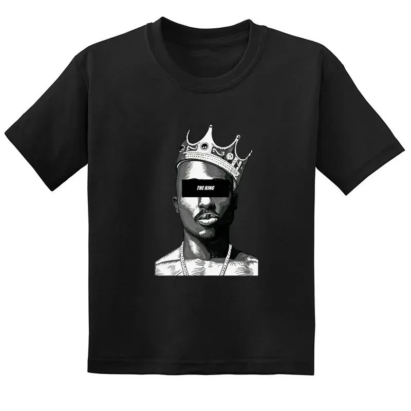 Hip Hop Festival Rapper 2pac Kids Mens Fashion Children T Shirt Tupac Thug Life Clothes Girls Boys Women Summer Black T-Shirt