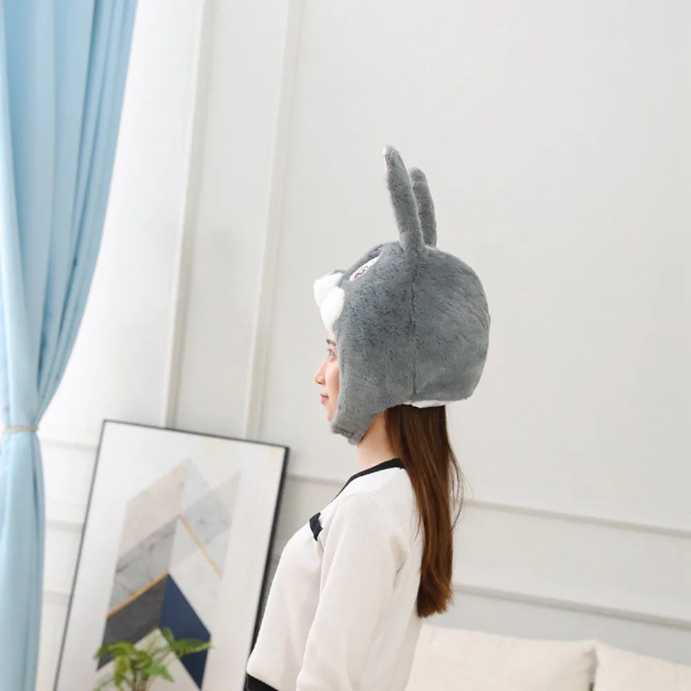 

Шапка-зайчик с регулируемыми кроличьими ушками для детей и взрослых, аксессуар для костюма на Пасху, Хэллоуин, Рождество, для косплея и вечеринок, декоративный элемент