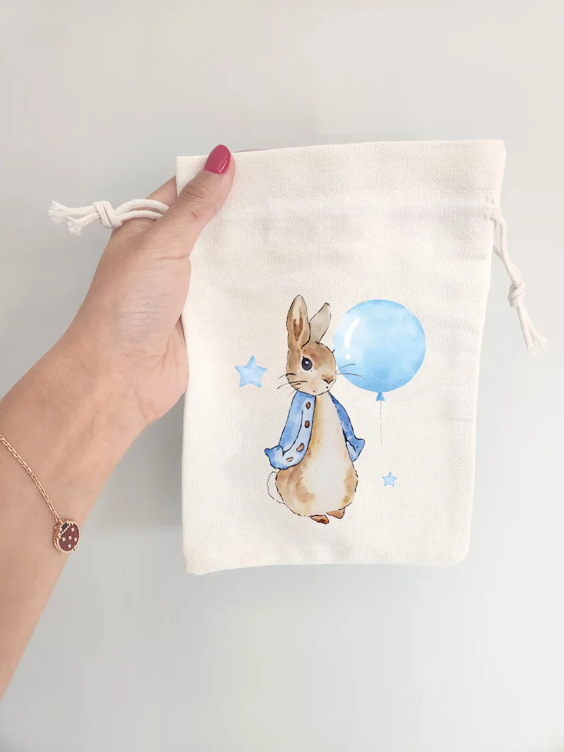 5pcs rabbit bunny balloon gift bags kid boy girl 1st 2nd 3rd birthday Party baby shower Baptism Easter decoration welcome favor