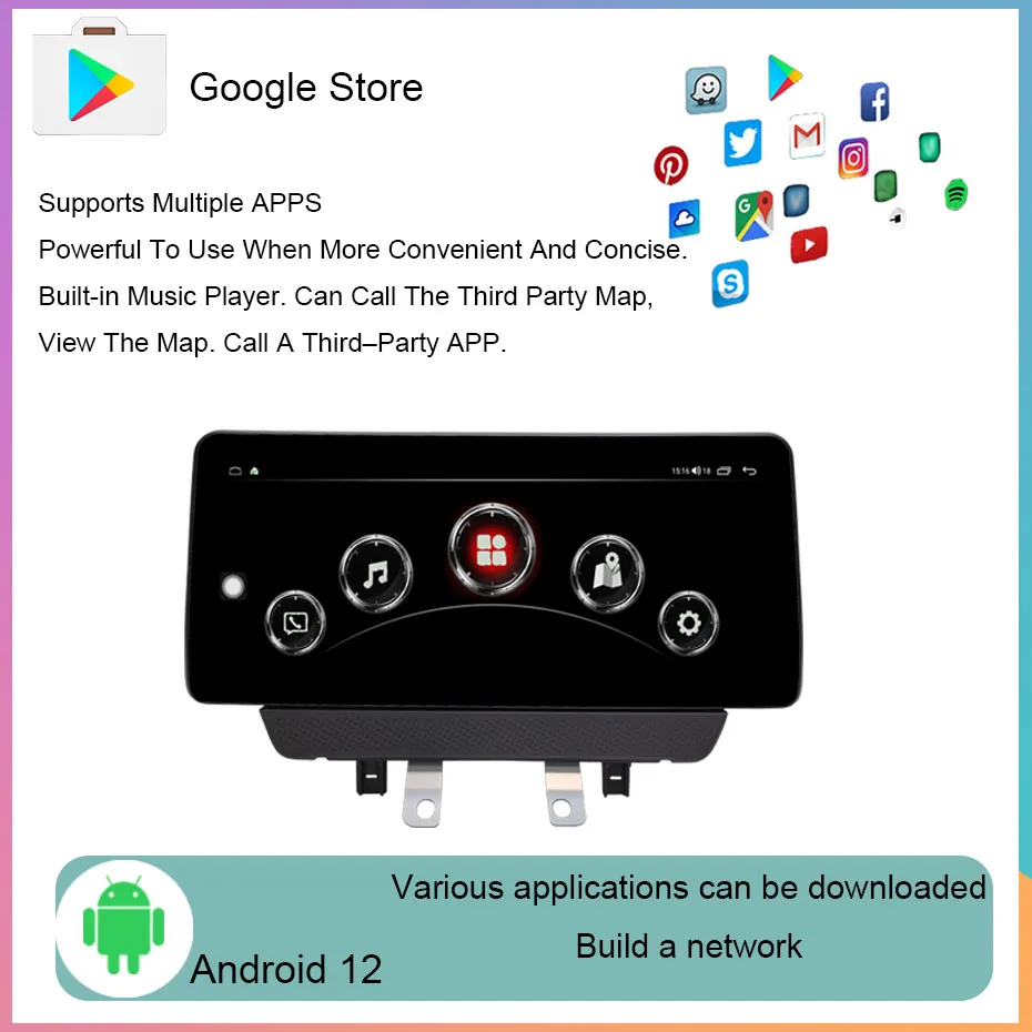 10.25 Inch 8+256GB Android 12 For Mazda CX3 CX-3 Mazda 2 Demio 2014-2020 Multimedia Video Player CarPlay 4G Car Radio WIFI