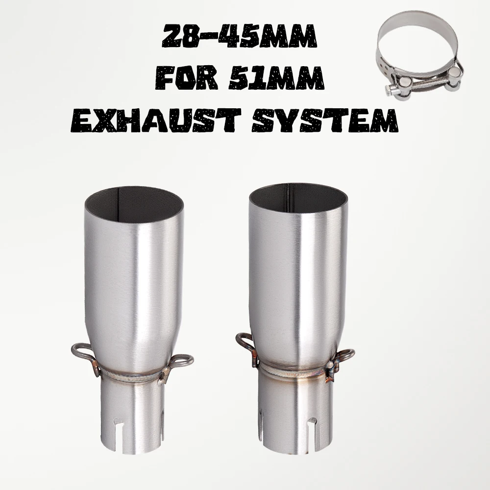 

Motorcycle system exhaust pipe 28-45mm middle section Slip on original hole position universal 51mm ninja KOVE