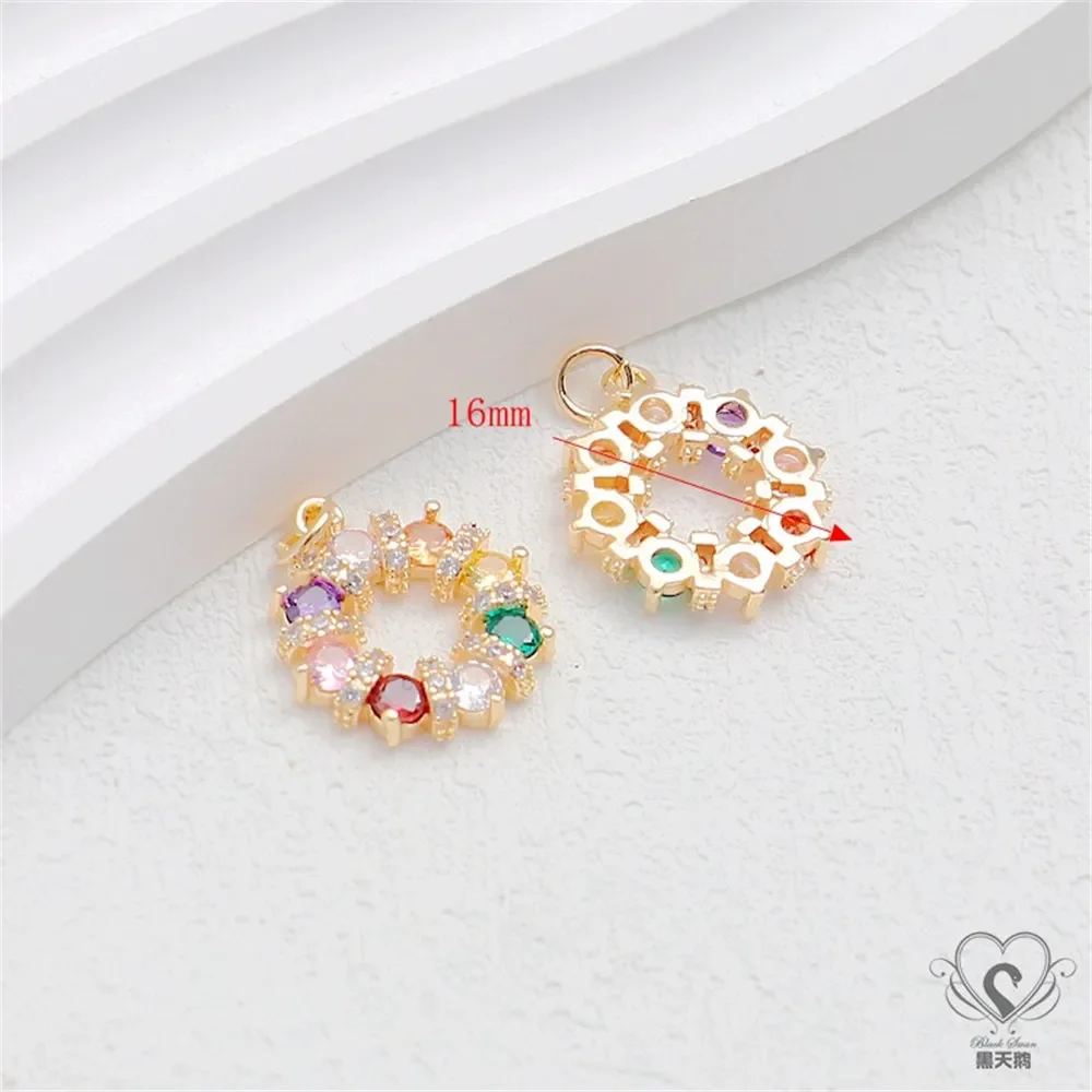 

14-каратное золотого цвета, гальванический циркон, серебряный венок, подвеска в виде пчелы, песочных часов, ювелирные изделия своими руками, браслет, ожерелье, очаровательные аксессуары