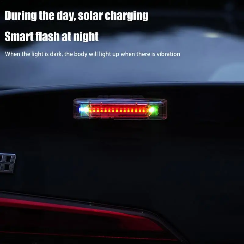 

Solar Strobe Light Solar Powered LED Tail Lights Waterproof Safety Lights USB Rechargeable Flash Lights Vehicle Strobe Lights