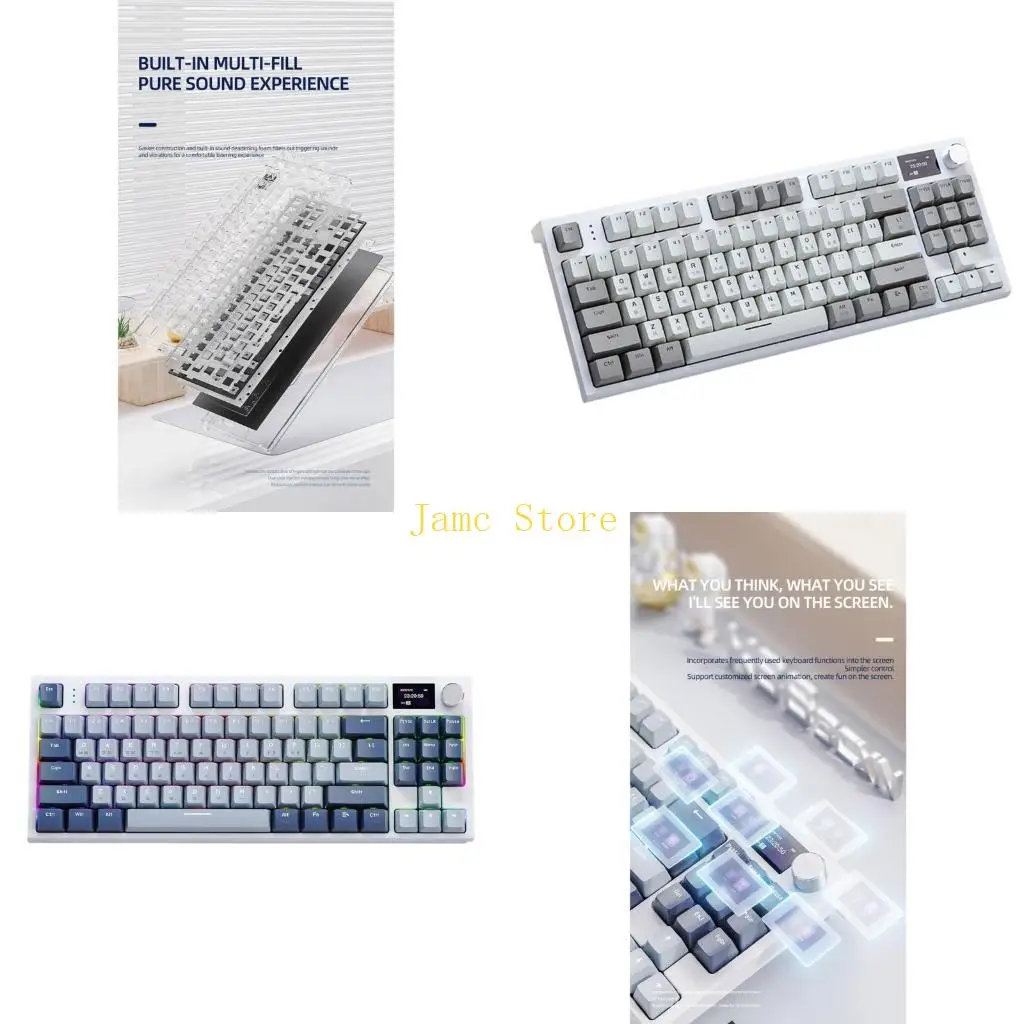 

LX0B K86 Механическая клавиатура RGB верхняя гравированная прокладка клавиатура 3 моды