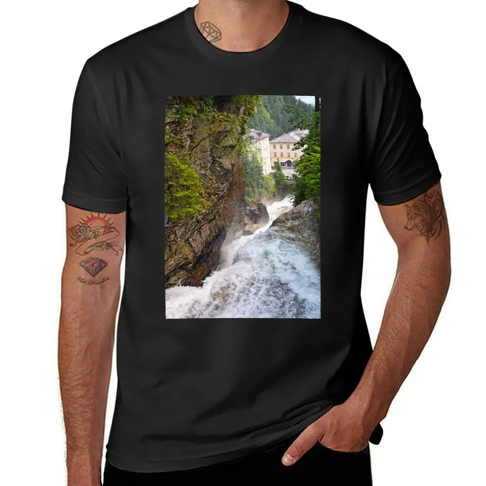 Waterfall Gasteiner in Bad Gastein Austria summer season T-Shirt sublime cute tops t shirts men