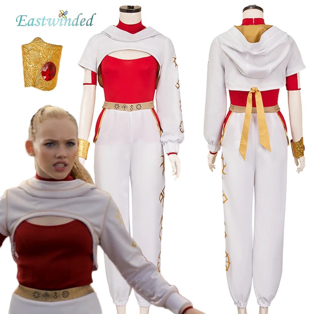 

2025 фильм Зомби Nova косплей красный белый костюм комплект браслет для взрослых женщин ролевая игра Хэллоуин карнавальная вечеринка одежда наряды