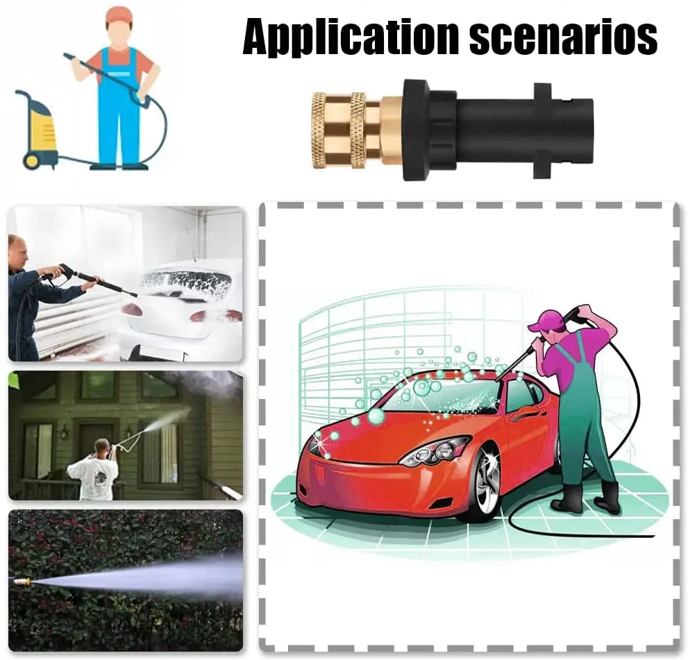 Адаптер для мойки высокого давления G1/4 дюйма, БЫСТРОРАЗЪЕМНАЯ насадка для очистителя Karcher, LAVOR, Black Decker, Bosch, Parkside