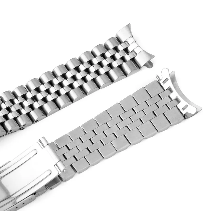Cinturino per orologio presidenziale in acciaio inossidabile massiccio da 18/20 mm con estremità curva adatta per Rolex DATEJUST Watchba
