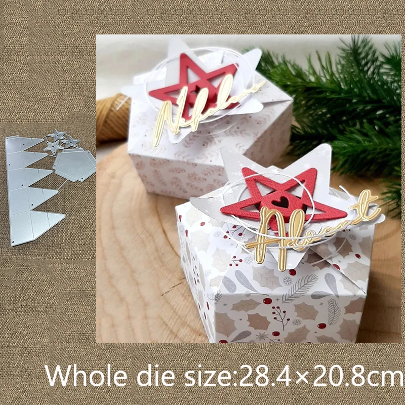 

XLDesign Craft Металлическая трафаретная форма для резки 3D складная звездная коробка для скрапбукинга высечка альбом бумажная карта ремесло тиснение