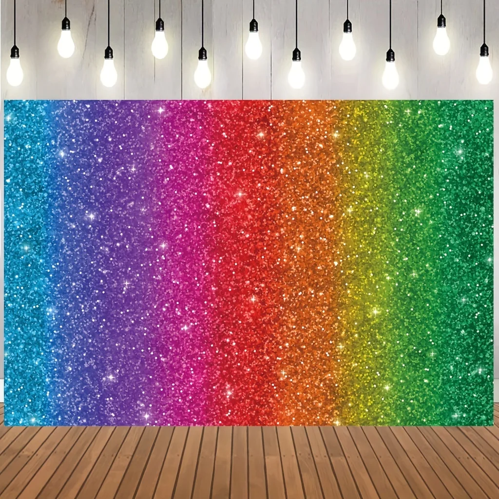 Flash Rainbow Hintergrund – Happy Party Dekoration, Prinzessin Buntes Einhorn Flash-Fotografie-Hintergrundbanner