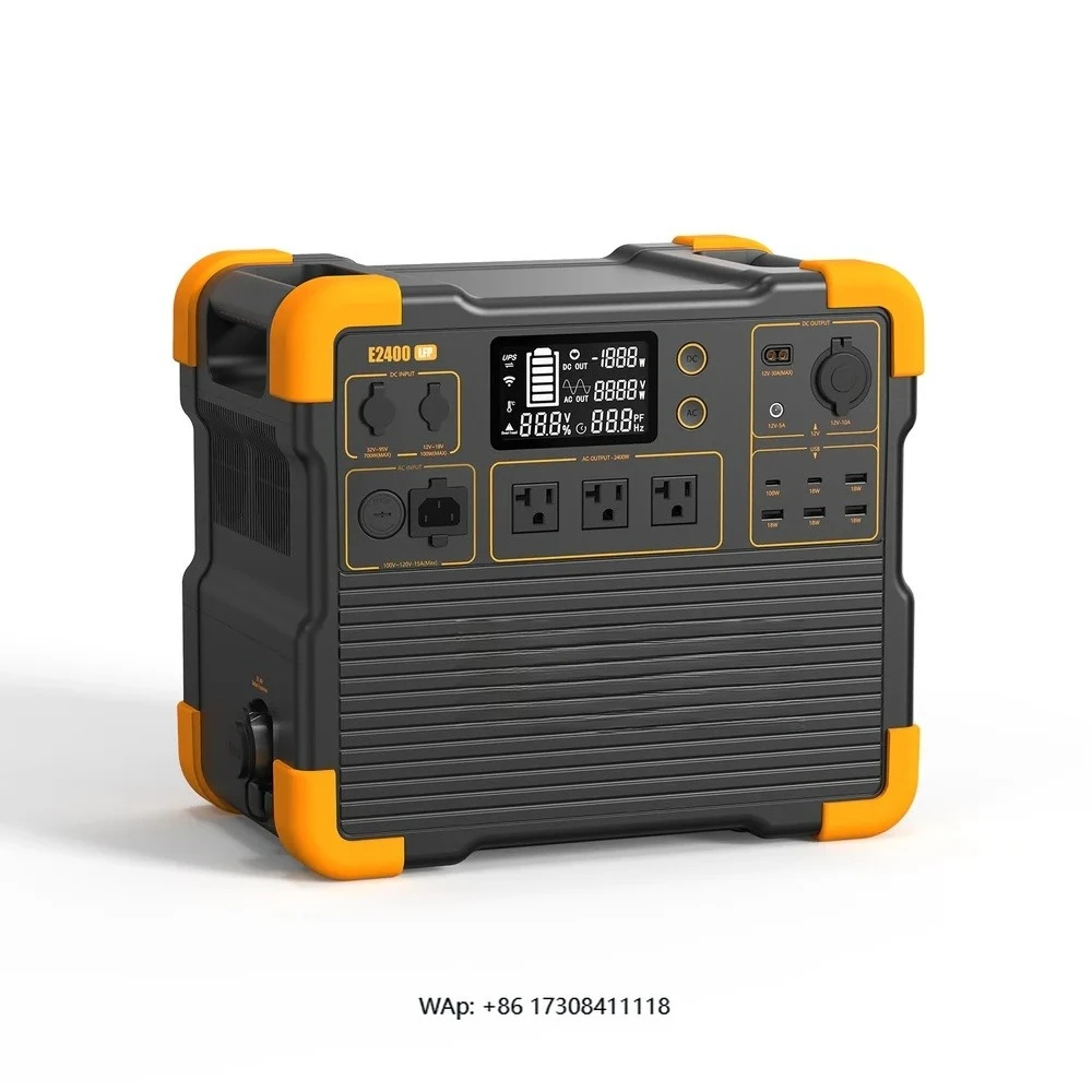 

E2400LFP LiFePO4 Battery Station 2400 Watts Portable Solar Generator Backup Power for Camping