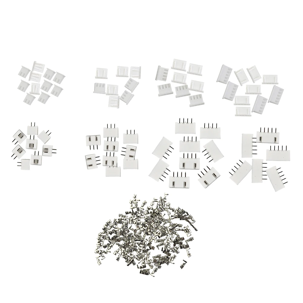 Connector Kit with 230PCS For JST XH 2.54mm 2 3 4 5 Pin Male Female Housings and Terminals for Mobile Phone Accessories Wiring