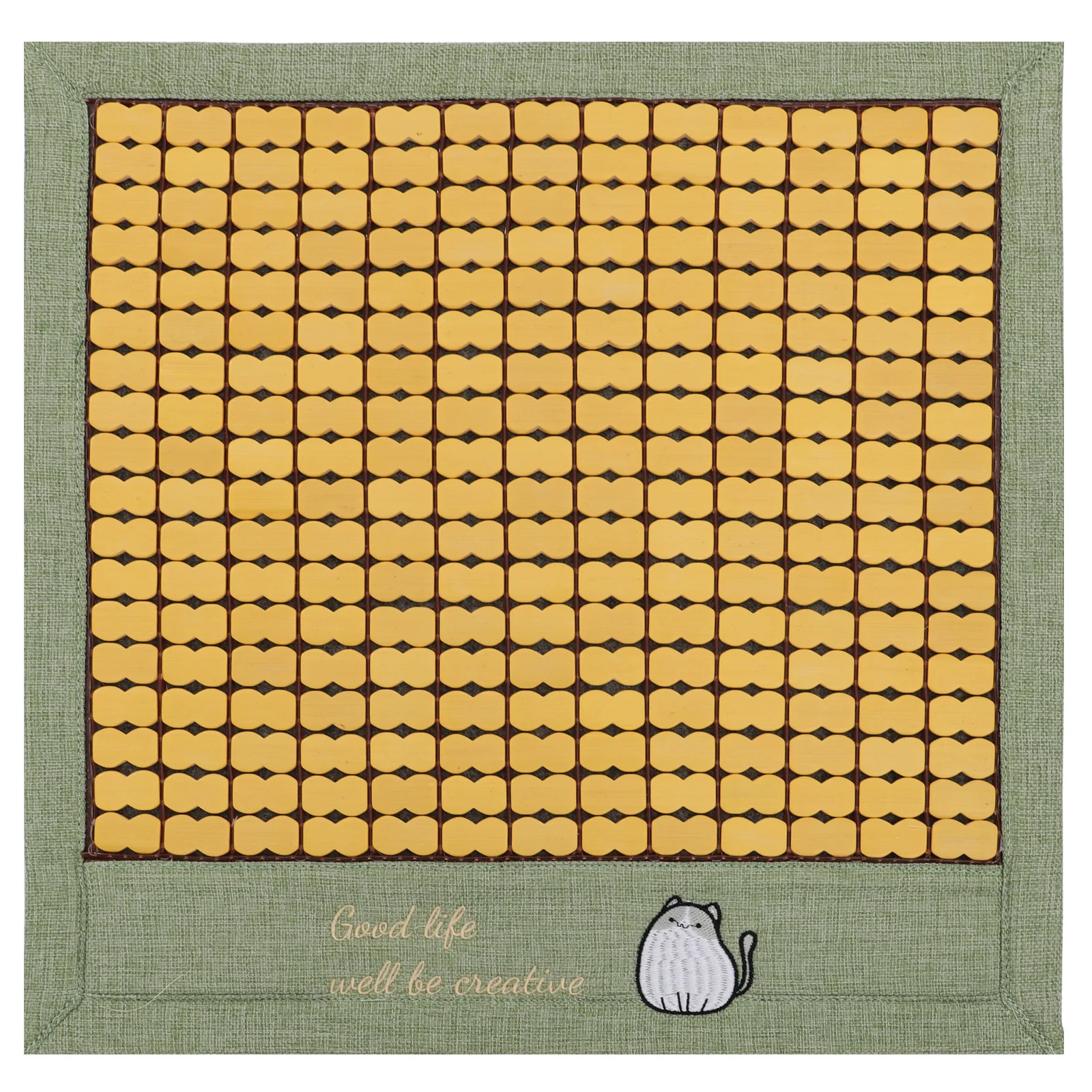 

Bamboo Seat Cushion Summer Cooling Pad For Car Home Office Chair Breathable Non-Slip Mat Sofa Decorative Pillow Home