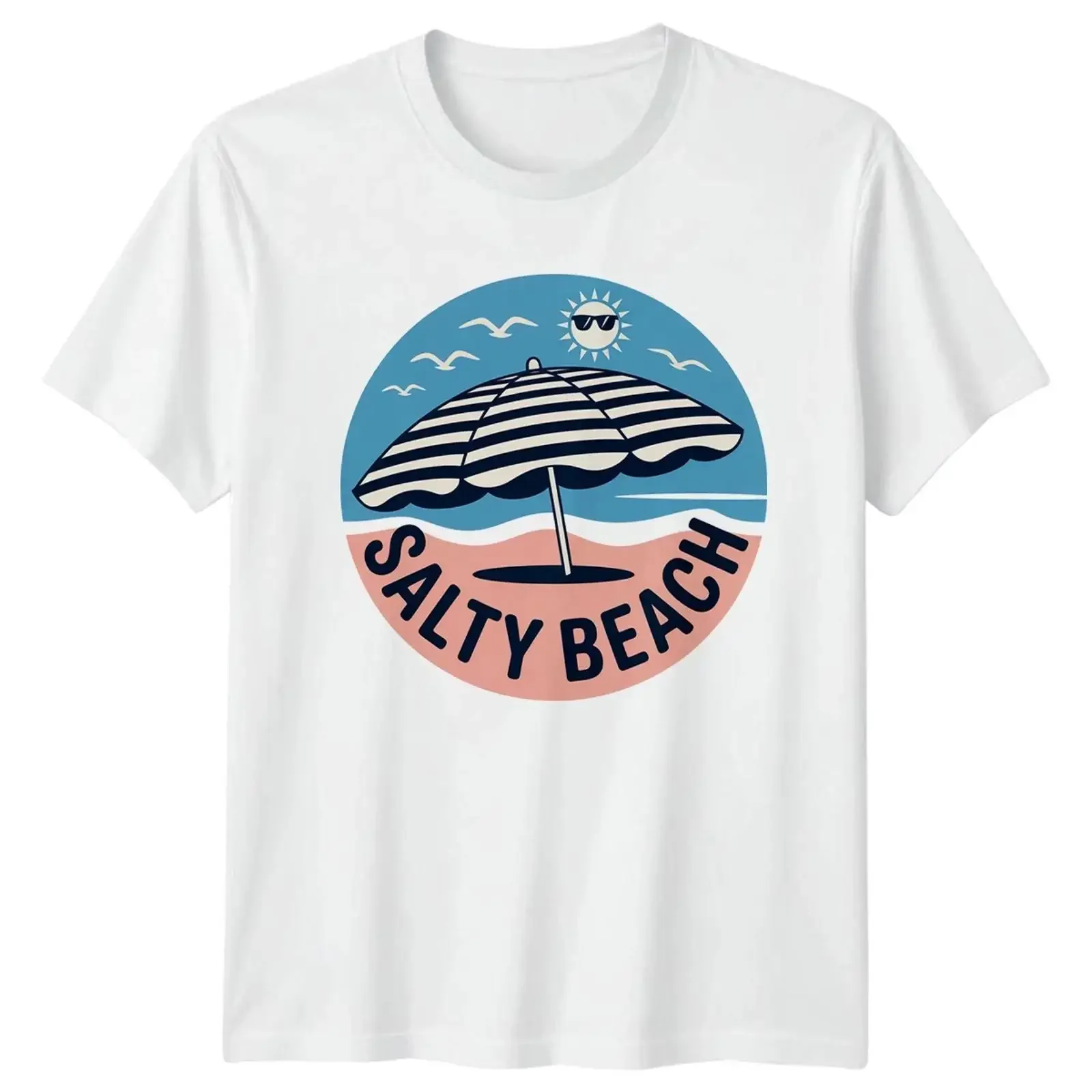 Salty Beach T Shirt Küste Ozean Strand Sommer Urlaub Geschenk für Sie und Ihn vintage Washed Casual streetwear Stylish Soft