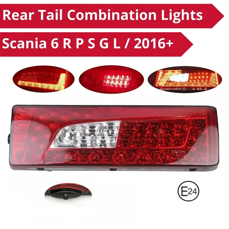 1X 24V Tail Lights For Scania Truck Brake Lights Turn Signals LED Rear Lamps OEM 2380954 2241859