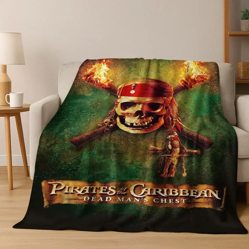 

Captain Jack Pirates of The Caribbea Johnny Depp Flannel Blanket,Cozy Soft Throw Blanket for Home Bedroom Bed Sofa Cover Gift