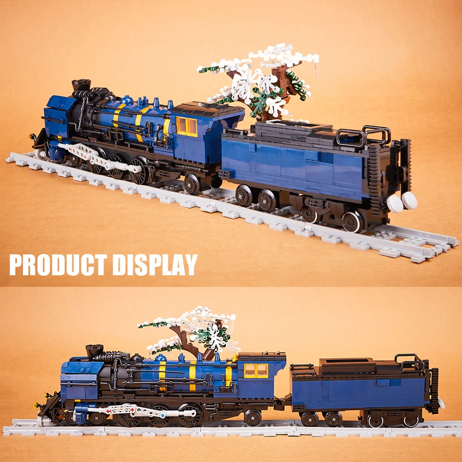 City Technical Diesel locomotive AC6000CW Model Building Block Orient Express Bricks Toys with Power Motor Kids Christmas Gifts