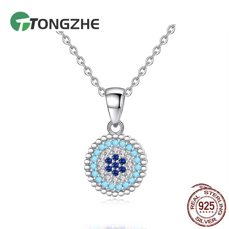 TONGZHE Luck Колье из серебра 925 пробы с амулетом 