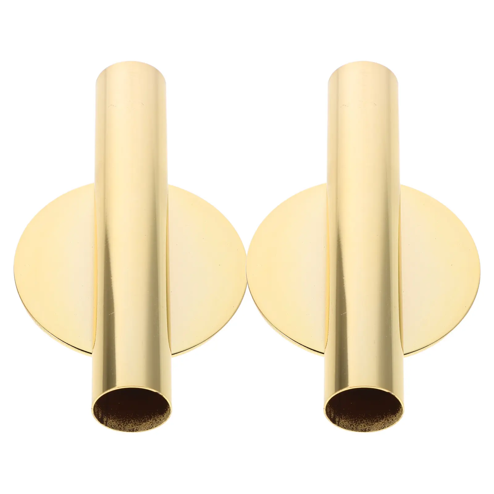 2Pcs Metal Wall Vase Gold Hanging Flower Planters Modern Home Decor Self-Adhesive Wall Mounted Tube Vase for Dried Fake Floral