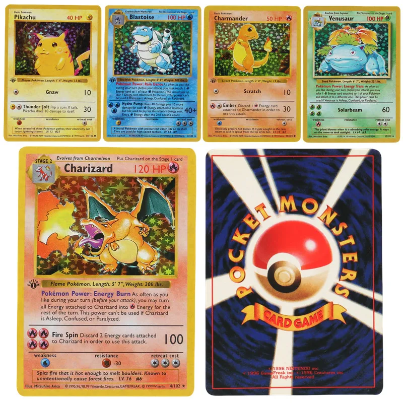 gen one pokemon cards Amazon.com: Pokemon Lot 40: 1st Gen Cards (Base, Jungle, Fossil, Team  Rocket) - Common & Uncommon main image 0