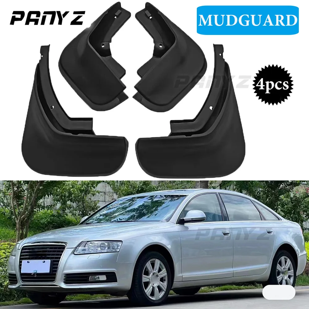 Auto Accessories Mud Flaps for Audi A6 Sedan Saloon C6 2006~2010 Mudguard Splash Guards Fender Mudflaps 4PCS