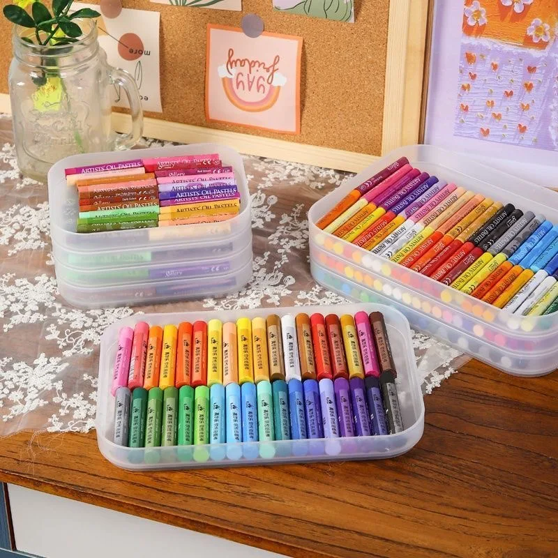 Art Plastic Tray Movable Stackable Shallow Tray Oil Painting Stick Storage Tray Children's Toy Storage Tray Desktop Organizer