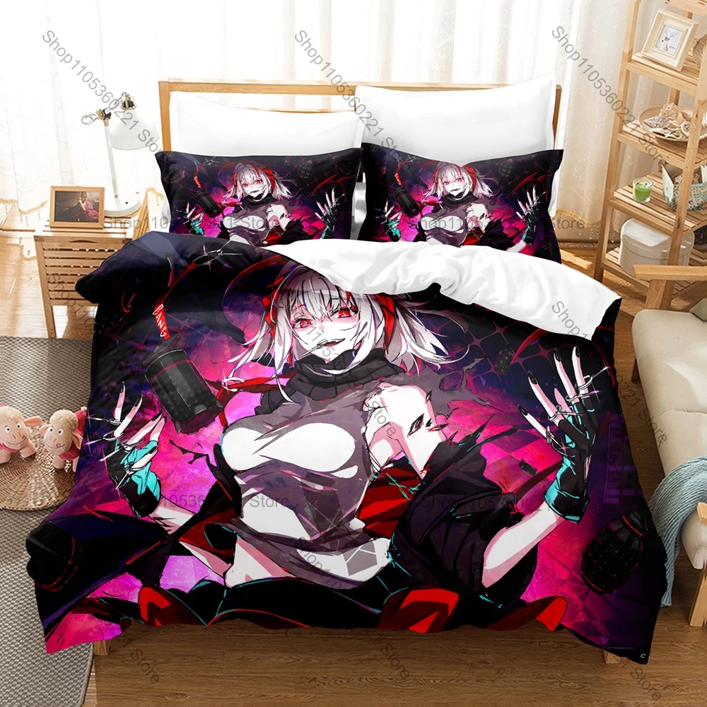 Arknights Animal Ear Tactical Game Girl Official Anime Print Duvet Cover + 2 Pillowcases Grunge Dark Tactical Microfiber Bedroom