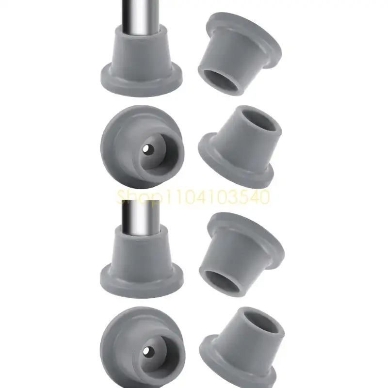 

02DC 8pcs Rubber Foot Covers Slip Resistant Caps with Wide Support for Shower Stools