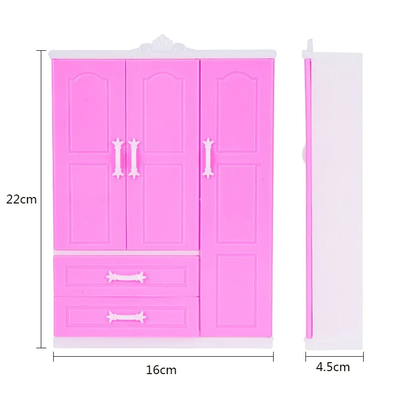 Pink Doll Furniture Accessories For Barbie Clothes Dress Toys For GIrls Birthday Gift