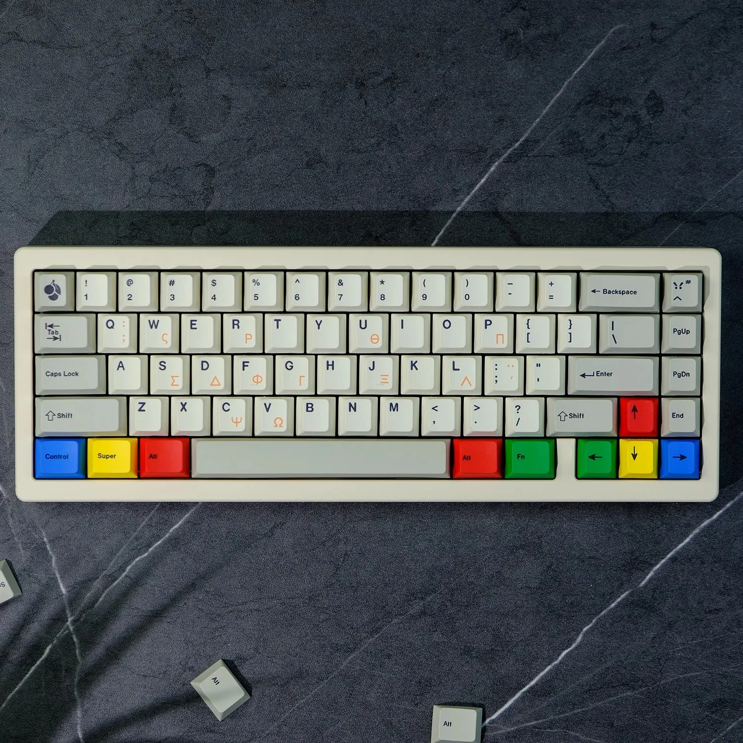 GMK Retro Greek Roots Keycaps PBT Dye Subbed Japanese Key Caps Cherry Profile Keycap With 2.25U 2.75U 3U 7U Spacebar ISO Enter