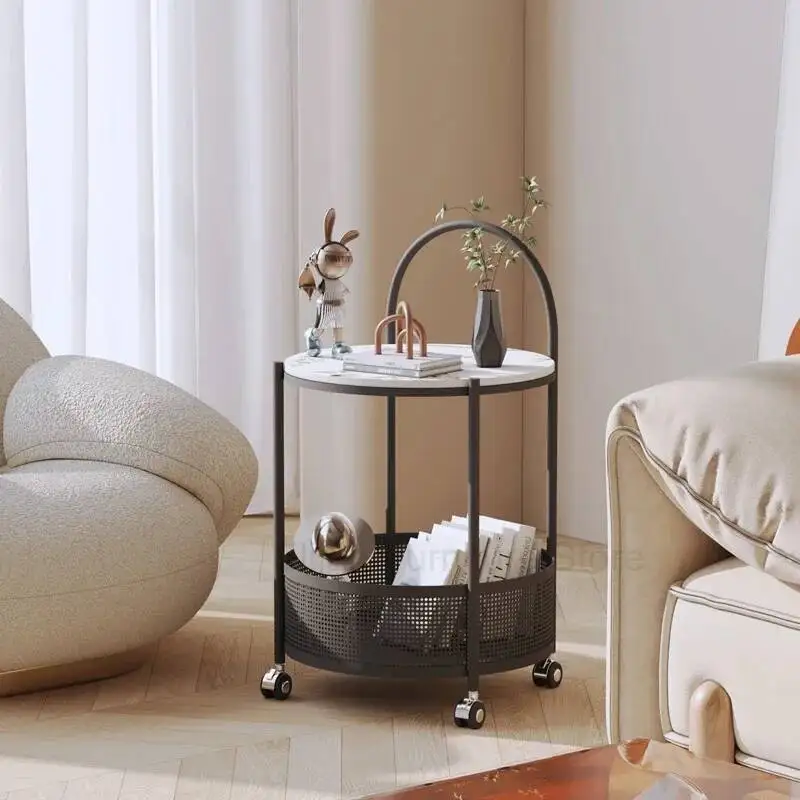 

Portable Middle Coffee Table Corridor Service Modern Luxury Coffee Tables for Living Room Small Bijzettafel Home Furniture GG