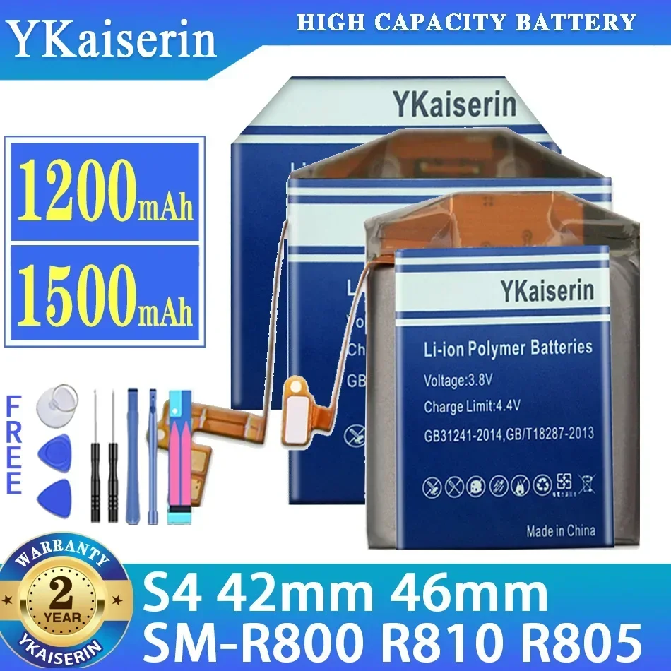 YKaiserin Battery EB-BR800ABU EB-BR810ABU EB-BR170ABU For Samsung Gear Buds Plus EP-QR170 S4 42mm SM-R800 SM-R810 SM-R805 Watch