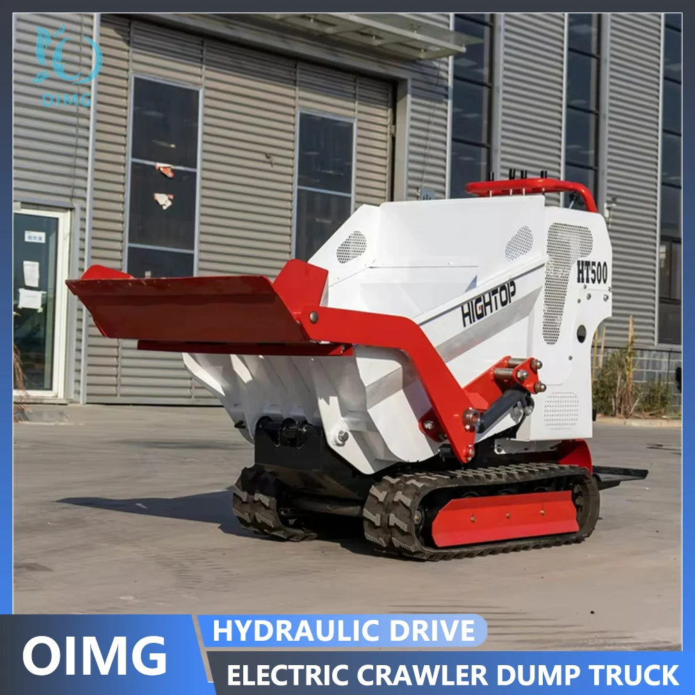 Electric Dumper Mini crawler dump truck self loading shovel 500 kg load hydraulic gasoline engine truck load carrier tipcart