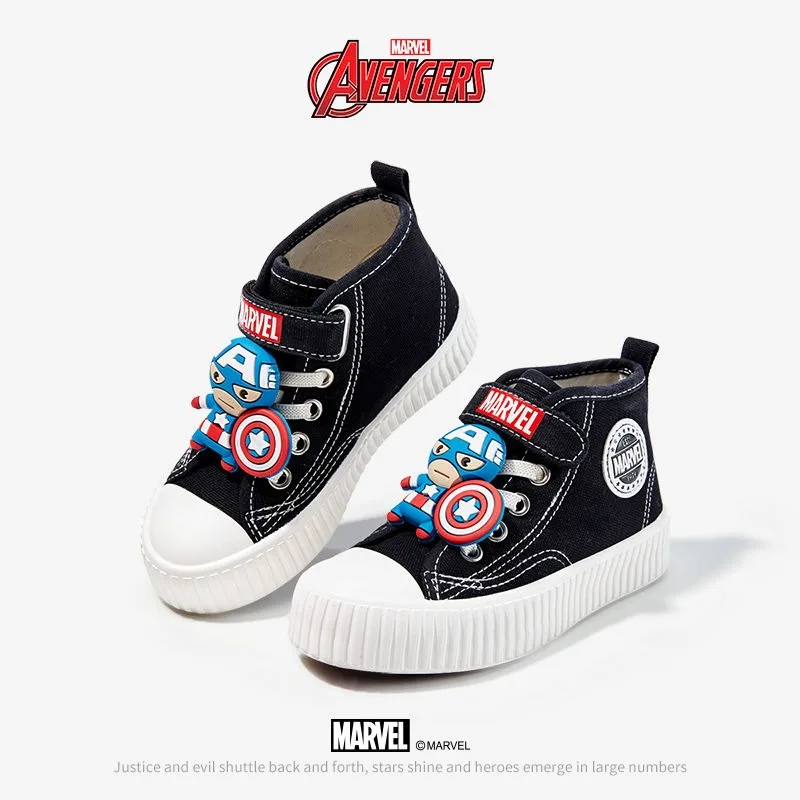 Zapatos de lona de dibujos animados de Marvel para niños, Zapatillas altas para niños, zapatos casuales para niños, tendencia de regalo, primavera y otoño, 2023