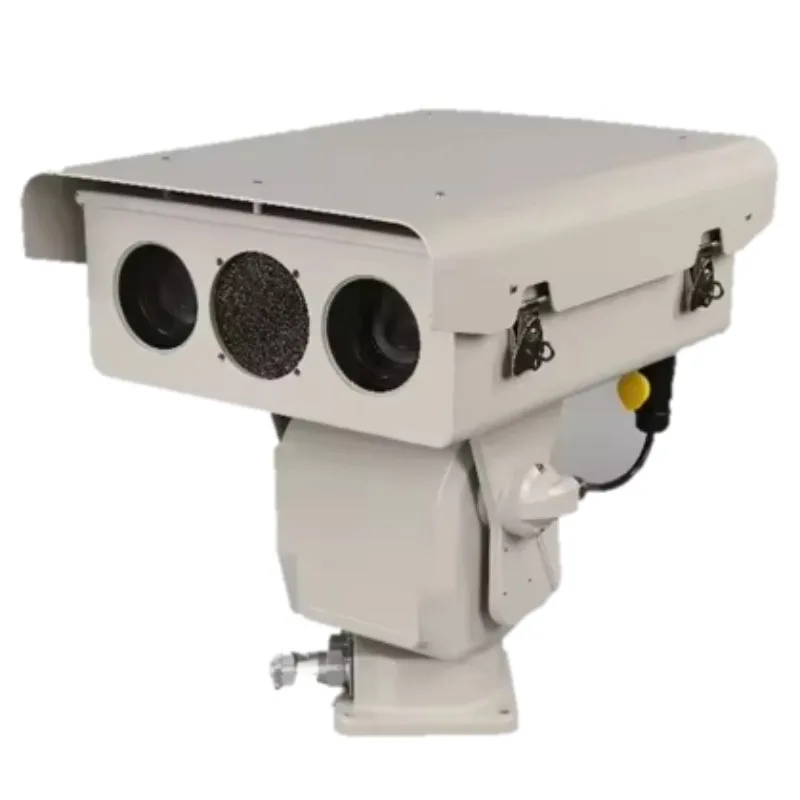 Ultra Long Range Tri-Spectrum PTZ 40X Zoom 4MP Visible + 640 Thermal + 1km Laser Illuminator IP66 AI Surveillance Camera