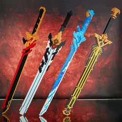 Samurai Sword Building Blocks Anime Ninja Weapon Model Assembly Bricks Boys Toy Idea Desktop Decoration Children Birthday Gifts