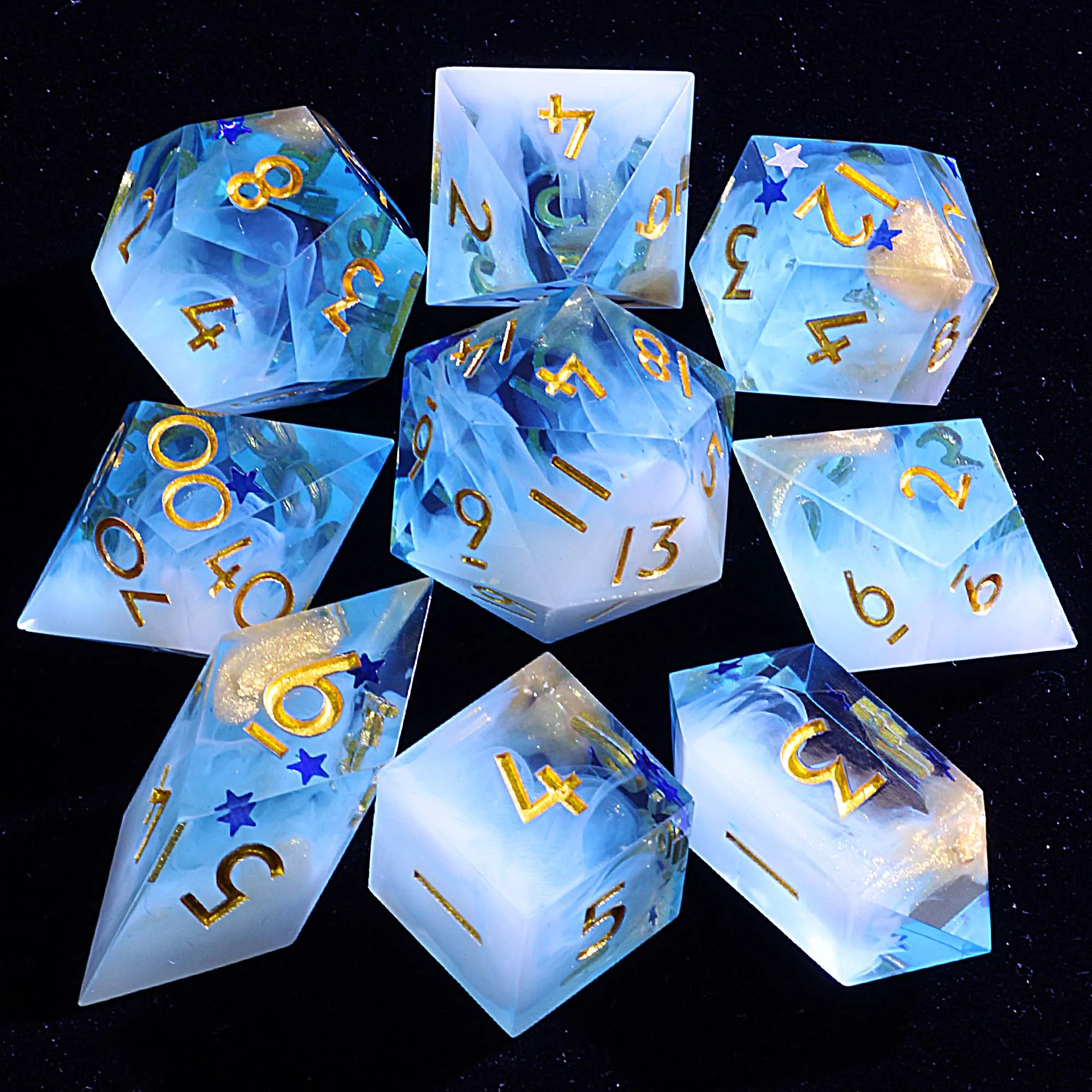 

Набор из многогранной смолы DnD из кубиков Frost Mirage Stellar
