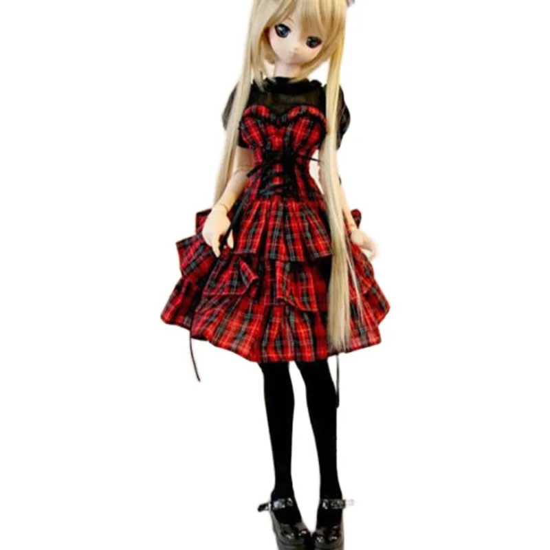 

Красное платье BJD, кружевная одежда, одежда для высоких девочек 1/4 1/3 24 дюйма, MSD SD13 DK DZ AOD DD, одежда для кукол