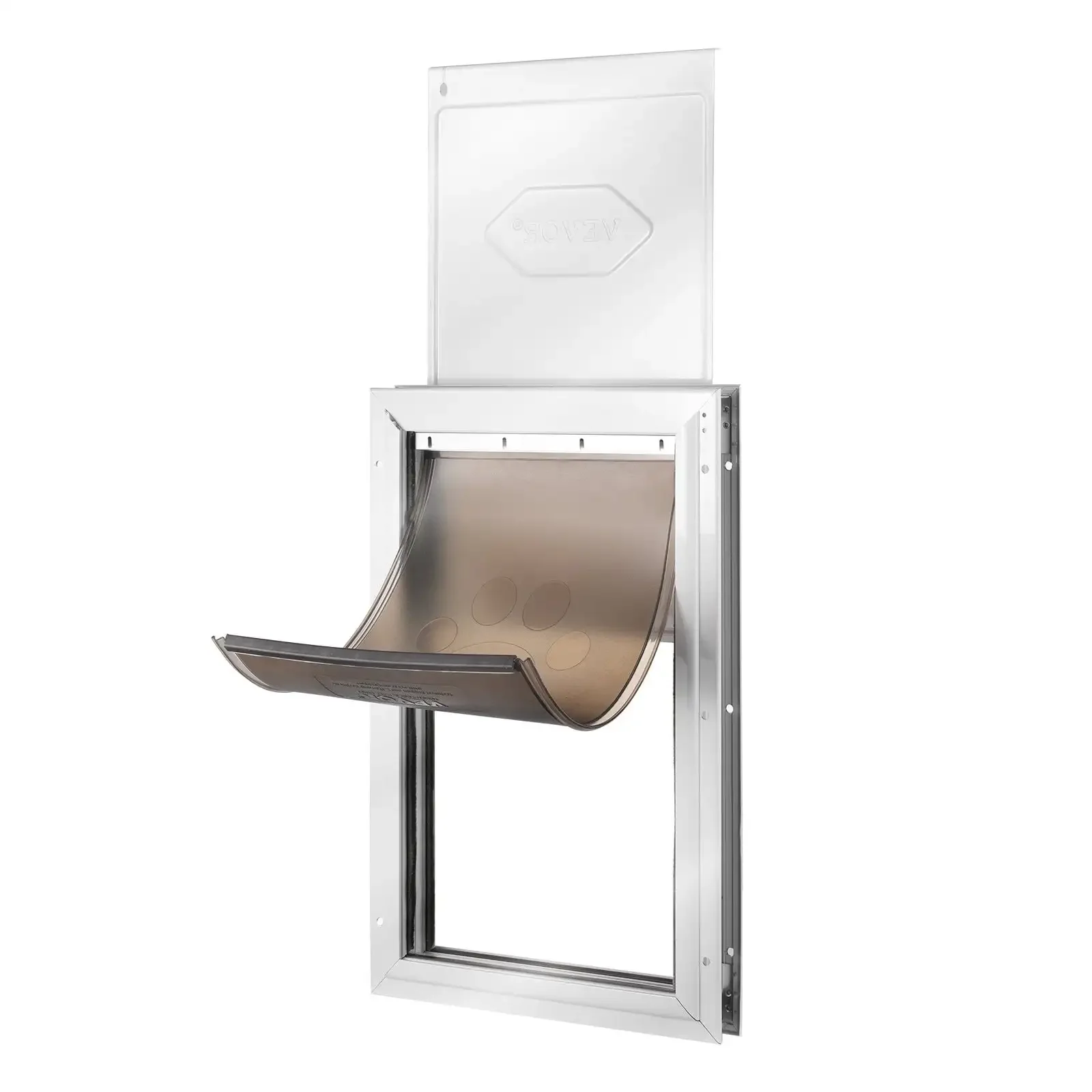

Pet Door for Door with Lock and Magnetic Flap System Aluminum Frame Large