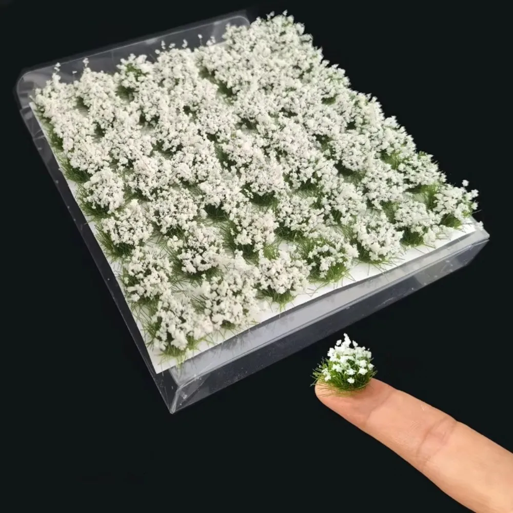 DIY Building Miniature Flower Cluster ABS Plant Materials Model Making Static Flower Tufts 8mm Height Railway Train