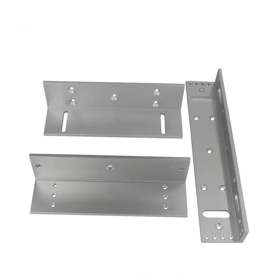 Magnetic Door Lock Support ZL Shaped Metal Bracket for 280KG Lock
