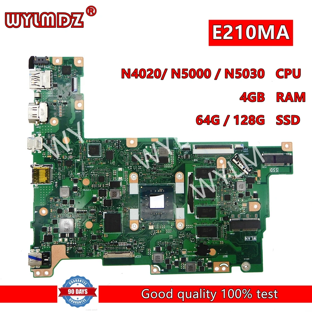 

E210MA Mainboard For Asus Vivobook 12 E210MA E210MAB E210M Laptop Motherboard N4020 N5000 N5030 CPU 4GB-RAM 64GB/128GB SSD