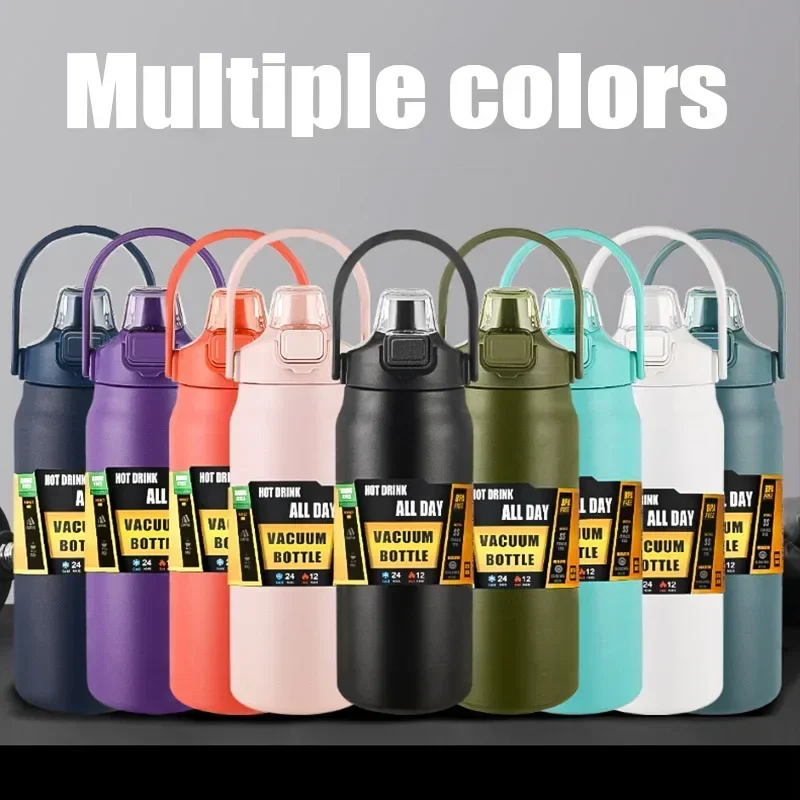 1200ML Stainless Steel Thermo Bottle Portable Thermos Large Capacity Thermo Water Bottle Tumbler Thermoses Outdoor Vacuum Flasks