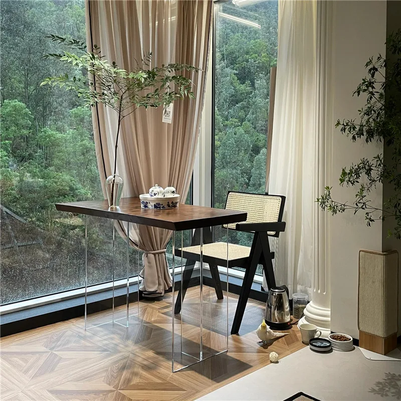 

Мебель, цельная доска, акриловый чайный столик из цельного дерева, гостиная, дом, натуральный край, подвесной балкон, чайный столик, чайный столик