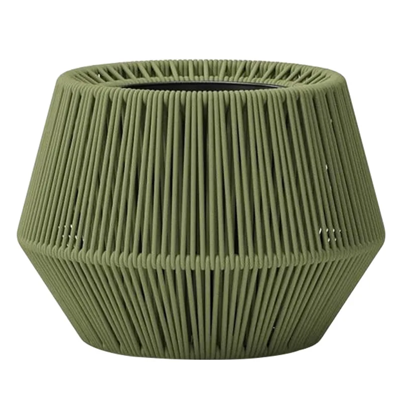 Woven villa flower box round outdoor open-air flower pot courtyard flower pot garden terrace