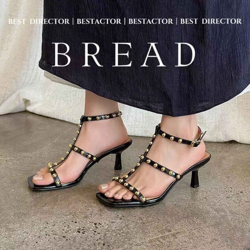 2026 summer women sandals natural leather plus size 22-29cm cowhide+pigskin+sheepskin t-tied ankle-buckle high heel women shoes
